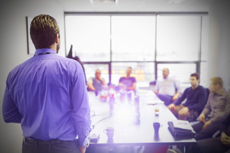 this is an image of occupied training room