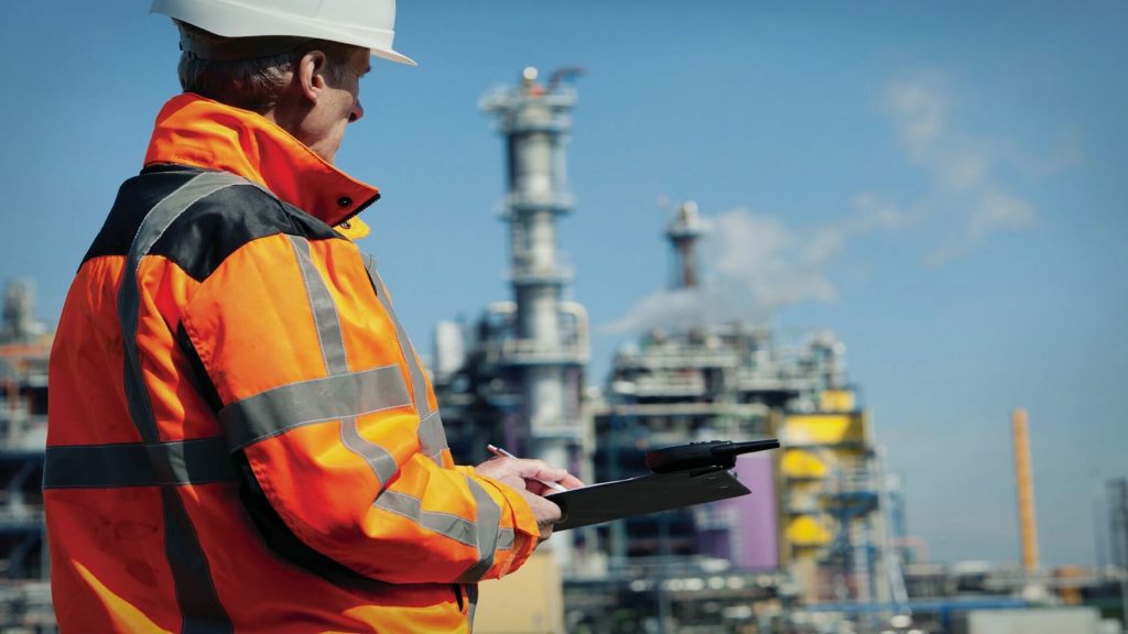 this is an image of a supervisor doing an site inspection