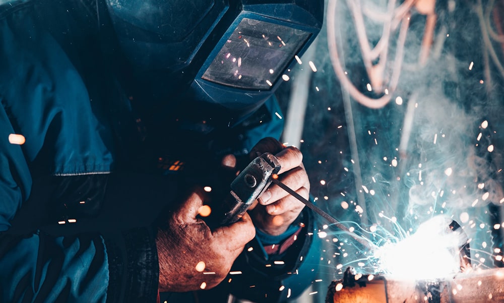 image of a person welding